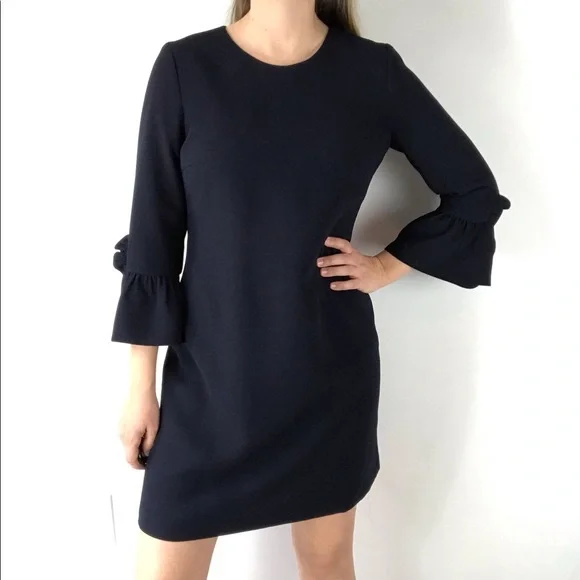 Club Monaco | Dresses | Club Monaco Archibelle Bell Sleeve Dress Navy Blue  Size | Poshmark